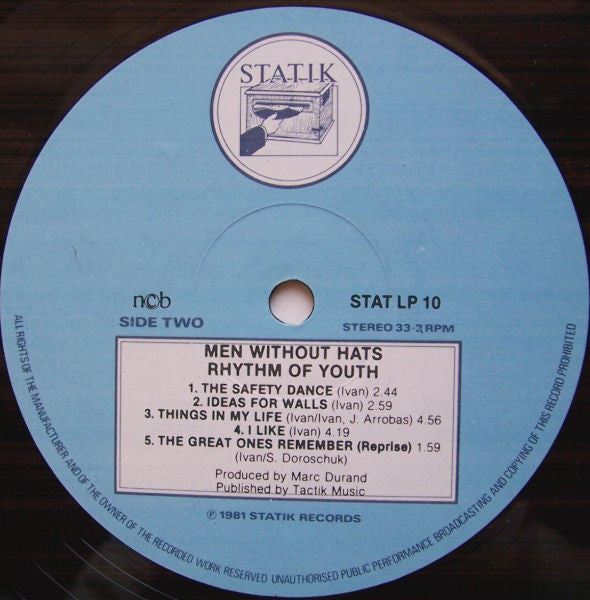 Men Without Hats : Rhythm Of Youth (LP, Album)