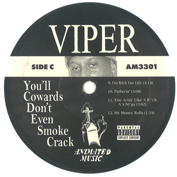 Viper  ~ You'll Cowards Don't Even Smoke Crack (Vinyl) - Djungel & Jazz