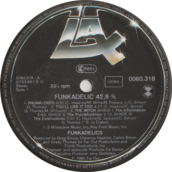 Funkadelic (2) : 42,9 % (LP, Album)