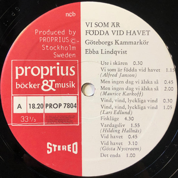 Göteborgs Kammarkör, Ebba Lindqvist ~ Vi Som är Födda Vid Havet (Vinyl) - Djungel & Jazz