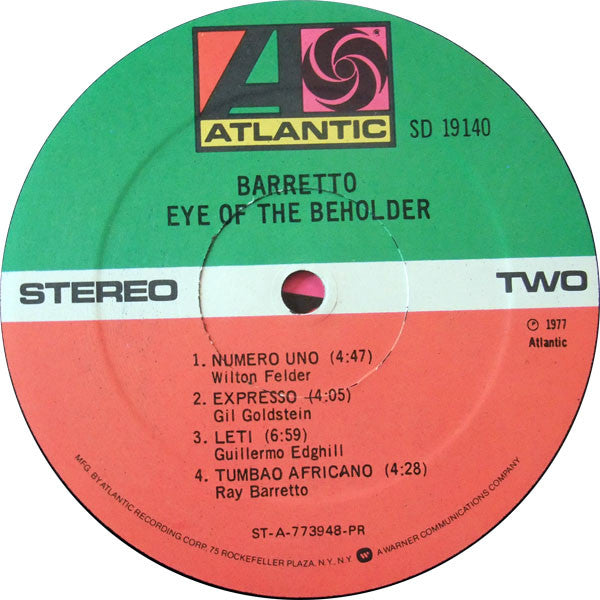 Barretto* : Eye Of The Beholder (LP, Album, PR )