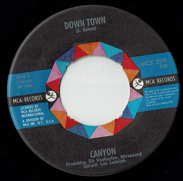 Canyon  ~ Down Town (Vinyl) - Djungel & Jazz