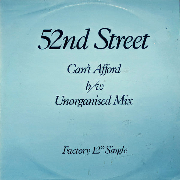 52nd Street ~ Can't Afford (Vinyl) - Djungel & Jazz