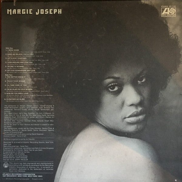 Margie Joseph ~ Margie Joseph (Vinyl) - Djungel & Jazz