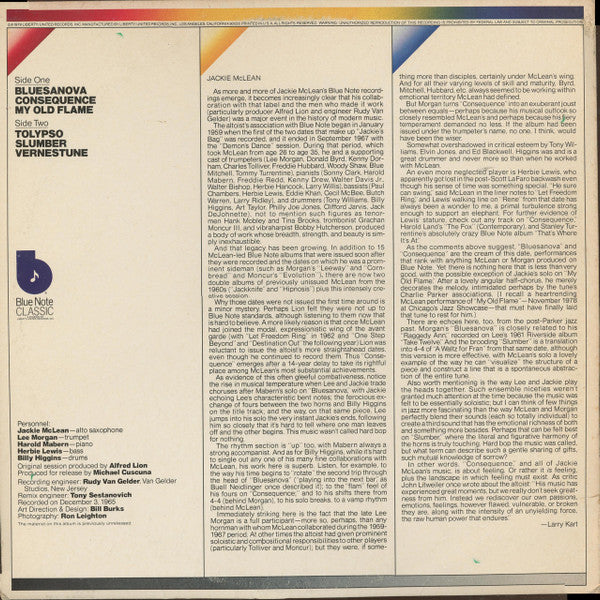 Jackie McLean : Consequence (LP, Album)