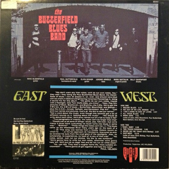 The Butterfield Blues Band ~ East West (Vinyl) - Djungel & Jazz