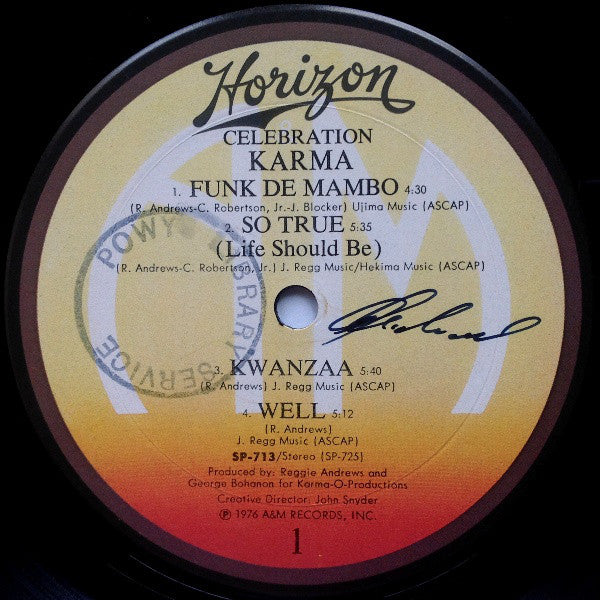 Karma (9) : Celebration (LP, Album, Gat)