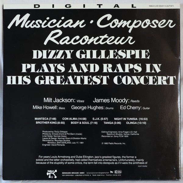 Dizzy Gillespie ~ Musician-Composer-Raconteur (Vinyl) - Djungel & Jazz