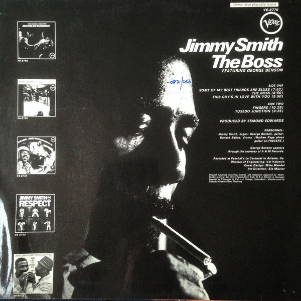 Jimmy Smith ~ The Boss (Vinyl) - Djungel & Jazz