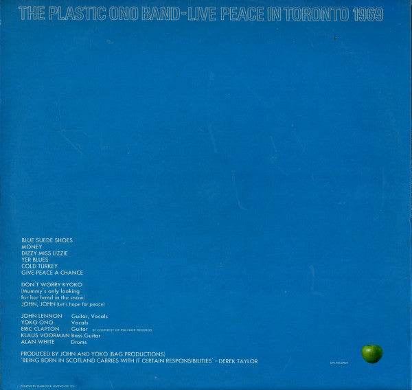 The Plastic Ono Band ~ Live Peace In Toronto 1969 (Vinyl) - Djungel & Jazz