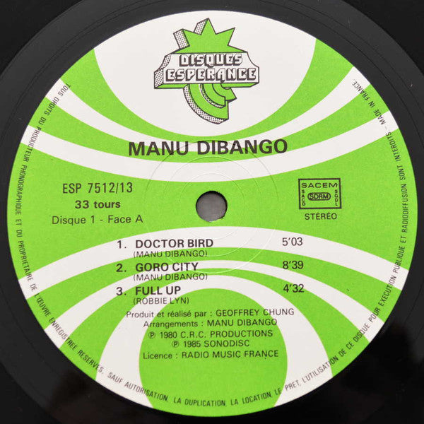 Manu Dibango : Rasta Souvenir / Manu A La Jamaïque (2xLP, Comp, Gat)