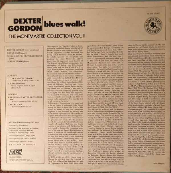 Dexter Gordon ~ Blues Walk! The Montmartre Collection Vol. II (Vinyl) - Djungel & Jazz