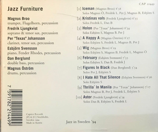 Jazz Furniture ~ Jazz Furniture (Vinyl) - Djungel & Jazz