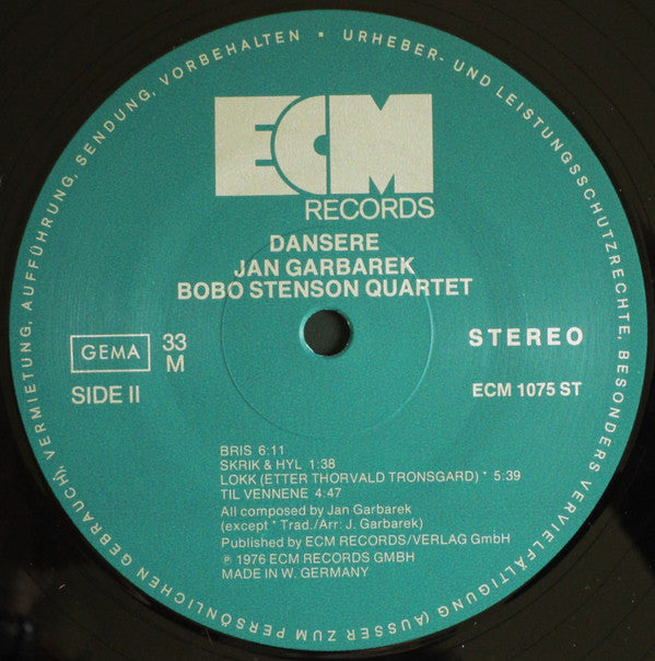 Jan Garbarek Bobo Stenson Quartet ~ Dansere (Vinyl) - Djungel & Jazz