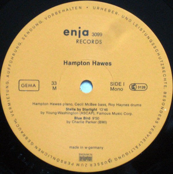 Hampton Hawes, Cecil McBee, Roy Haynes ~ Live At The Jazz Showcase In Chicago Volume One (Vinyl) - Djungel & Jazz