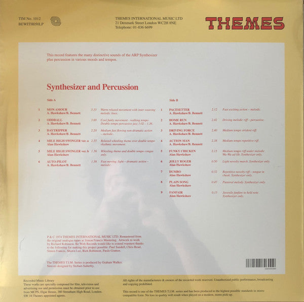 A. Hawkshaw* / B. Bennett* : Synthesizer And Percussion (LP, Album, Ltd, RE, RM, 180)