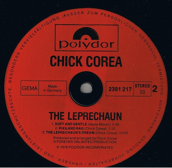 Chick Corea ~ The Leprechaun (Vinyl) - Djungel & Jazz
