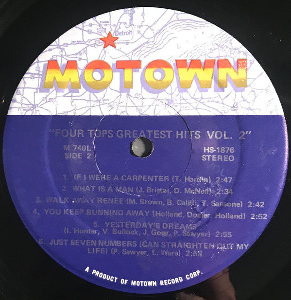 Four Tops ~ Four Tops Greatest Hits Vol. 2 (Vinyl) - Djungel & Jazz