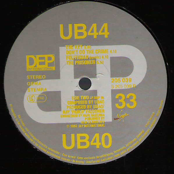 UB40 ~ UB44 (Vinyl) - Djungel & Jazz