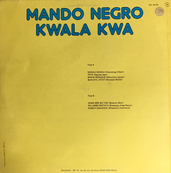 Orchestre Mando-Negro ~ Mando Negro Kwala Kwa (Vinyl) - Djungel & Jazz