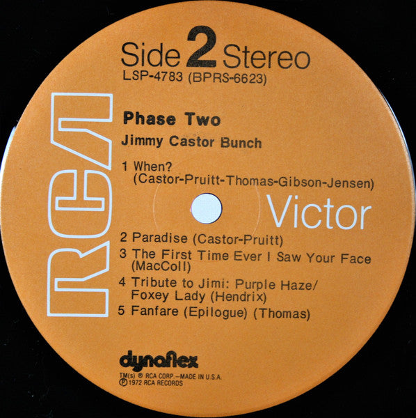 The Jimmy Castor Bunch : Phase Two (LP, Album, Ind)