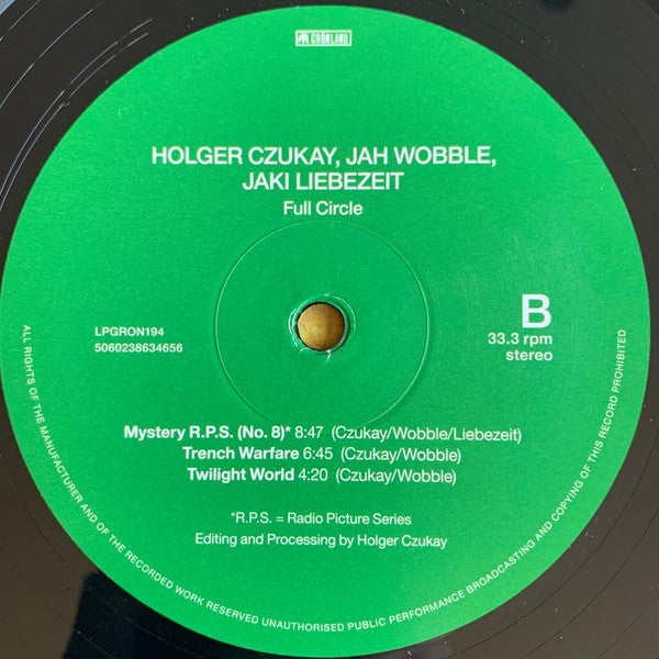 Holger Czukay, Jah Wobble, Jaki Liebezeit ~ Full Circle (Vinyl) - Djungel & Jazz