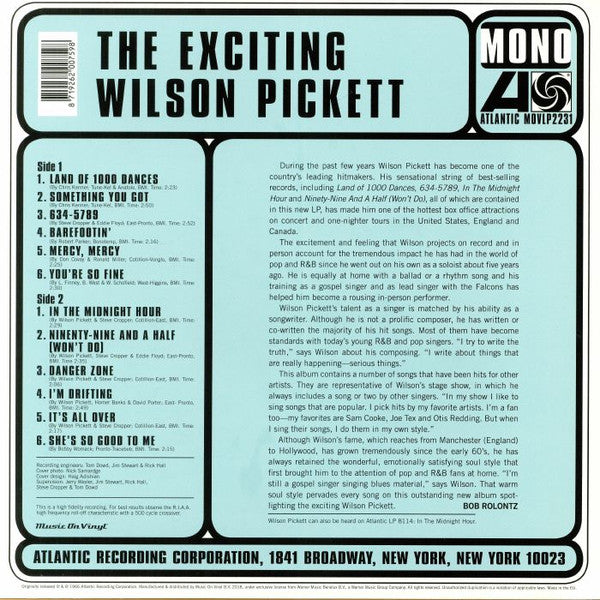 Wilson Pickett ~ The Exciting Wilson Pickett (Vinyl) - Djungel & Jazz