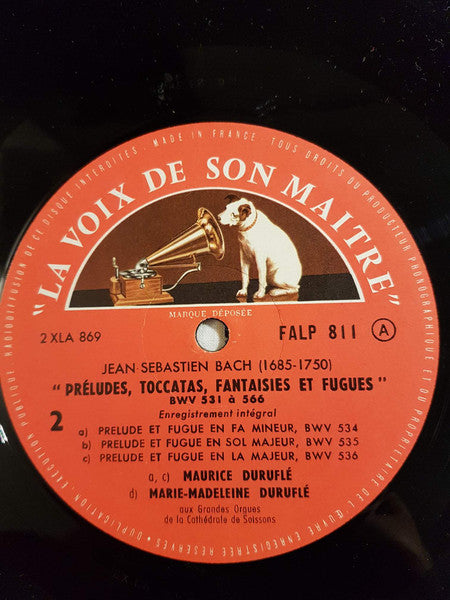 Johann Sebastian Bach, Maurice Duruflé, Marie-Madeleine Duruflé-Chevalier ~ Bach - Préludes, Toccatas, Fantaisies Et Fugues 1 (Vinyl) - Djungel & Jazz
