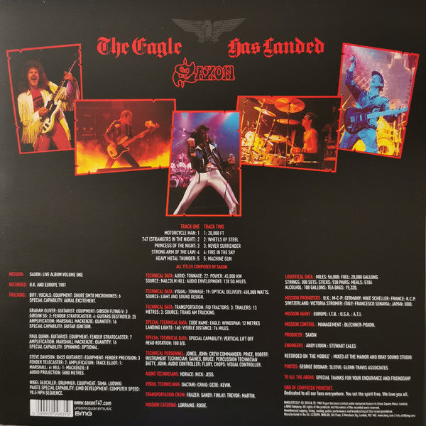 Saxon : The Eagle Has Landed (Live) (LP, Album, RE, Red)