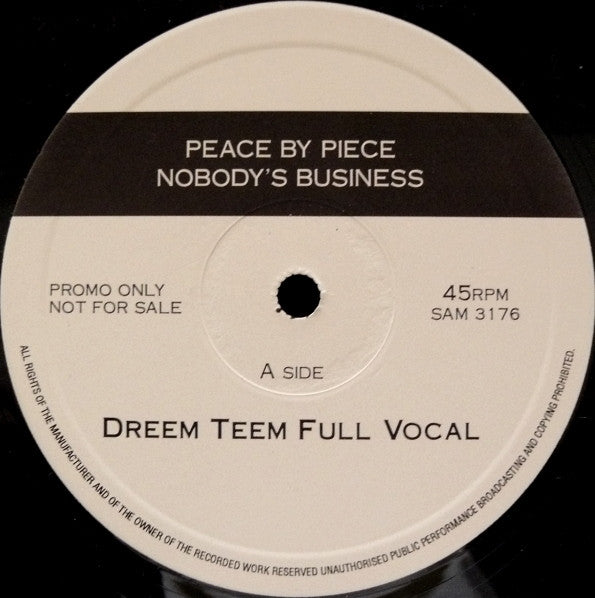 Peace By Piece : Nobody's Business (12", Promo)