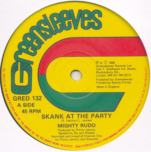 Mighty Rudo : Skank At The Party (12")
