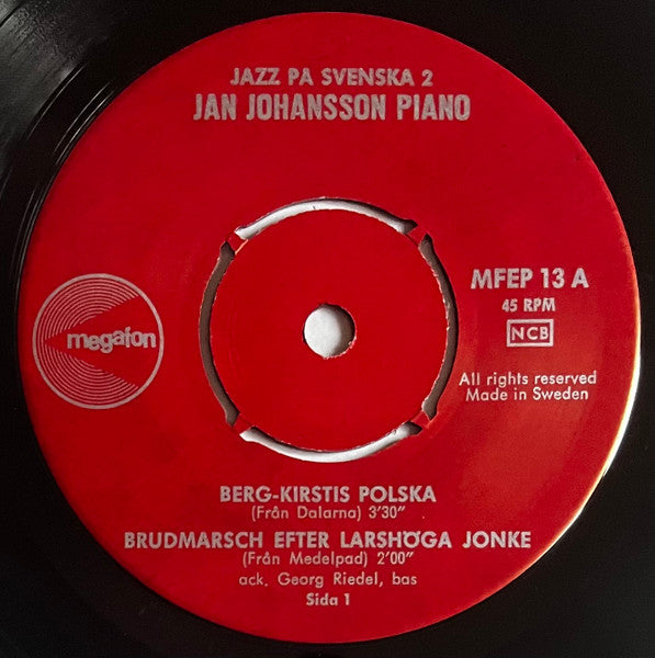 Jan Johansson ~ Jazz På Svenska 2 (Vinyl) - Djungel & Jazz