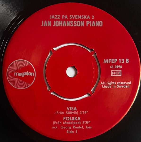 Jan Johansson ~ Jazz På Svenska 2 (Vinyl) - Djungel & Jazz