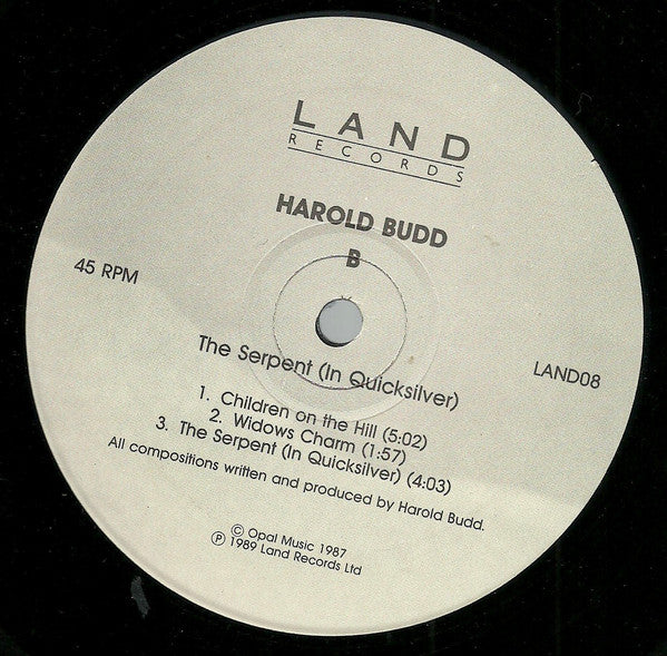 Harold Budd ~ The Serpent (In Quicksilver) / Abandoned Cities (Vinyl) - Djungel & Jazz