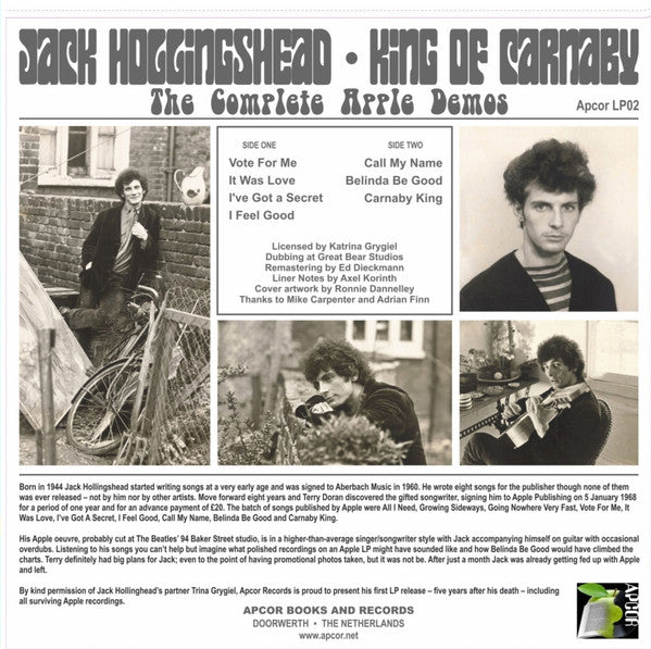 Jack Hollingshead ~ King of Carnaby - The Complete Apple Demos (Vinyl) - Djungel & Jazz