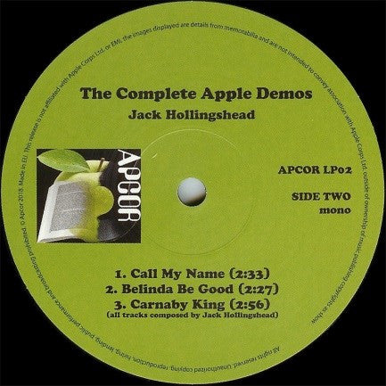 Jack Hollingshead ~ King of Carnaby - The Complete Apple Demos (Vinyl) - Djungel & Jazz