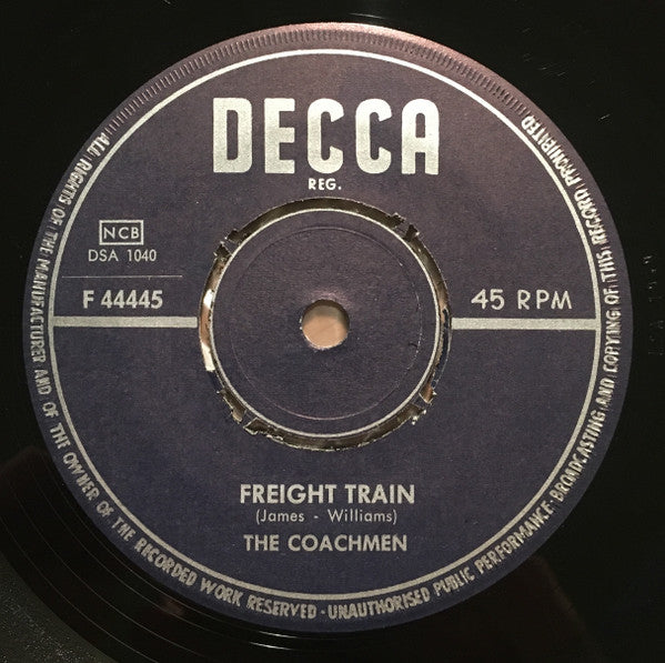 The Coachmen  ~ Hey, Where You Going / Freight Train (Vinyl) - Djungel & Jazz