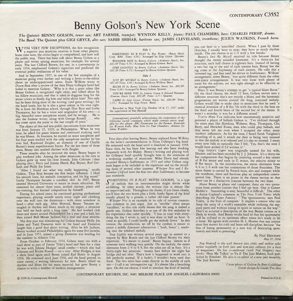 Benny Golson ~ Benny Golson's New York Scene (Vinyl) - Djungel & Jazz