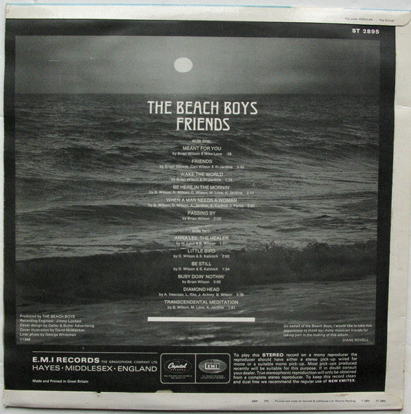 The Beach Boys : Friends (LP, Album, KT)
