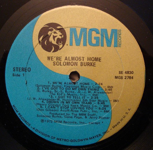 Solomon Burke ~ We're Almost Home (Vinyl) - Djungel & Jazz