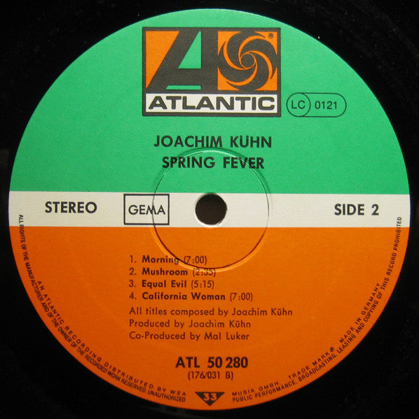 Joachim Kühn : Springfever (LP, Album)