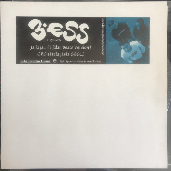 3:Ess + DJ Shorty (3) : Ja Ja Ja... (Tjålar Beats Version) / GBG (Hela Jävla GBG...) (12", Single, Cle)