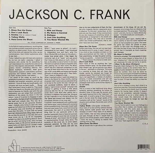 Jackson C. Frank ~ Jackson C. Frank (Vinyl) - Djungel & Jazz