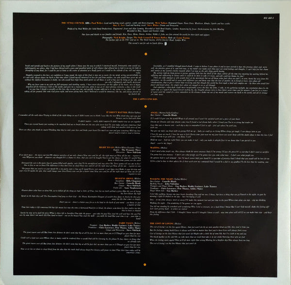 The Style Council ~ The Cost Of Loving (Vinyl) - Djungel & Jazz
