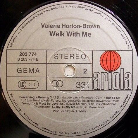 Valerie Horton-Brown ~ Walk With Me (Vinyl) - Djungel & Jazz