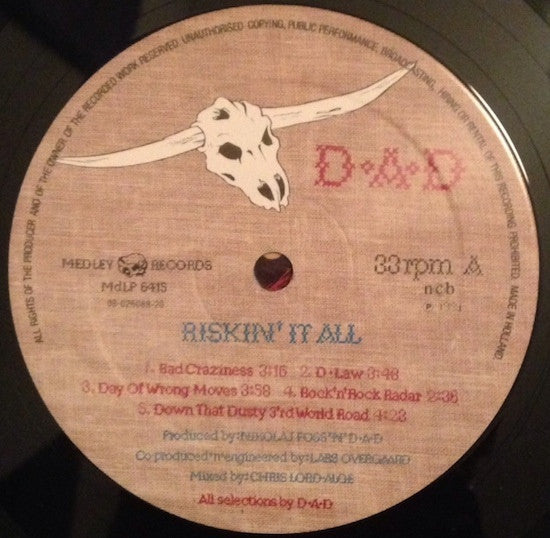 D.A.D. ~ Riskin It All (Vinyl) - Djungel & Jazz