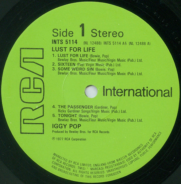 Iggy Pop ~ Lust For Life (Vinyl) - Djungel & Jazz