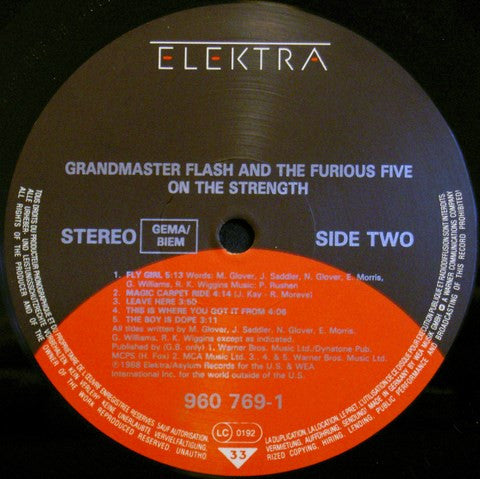 Grandmaster Flash And The Furious Five* : On The Strength (LP, Album)