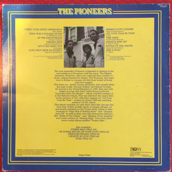 The Pioneers : The Pioneers Greatest Hits (LP, Comp)