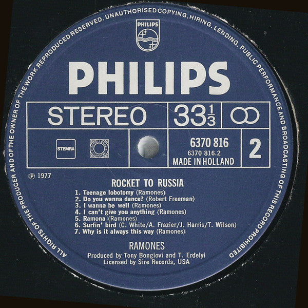 Ramones : Rocket To Russia (LP, Album)